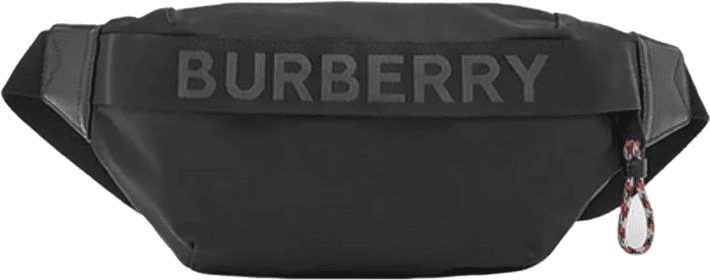 Burberry Sac Ceinture Nylon Noir Logo Brodé