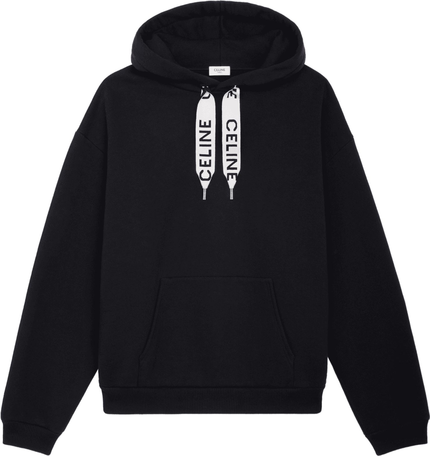 Céline Hoodie Logo Drawstring Noir