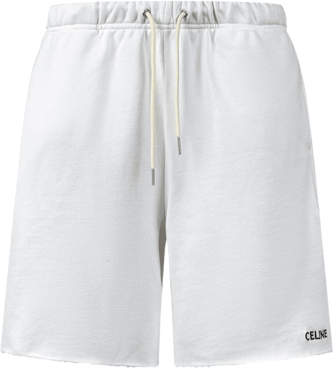 Short Céline Blanc Logo