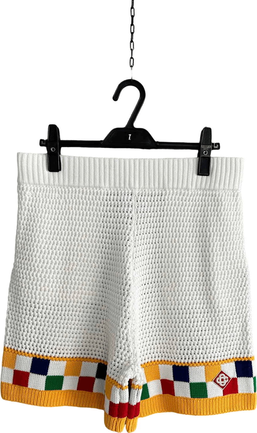 Short de tennis Chanel à motif Argyle et détails colorés