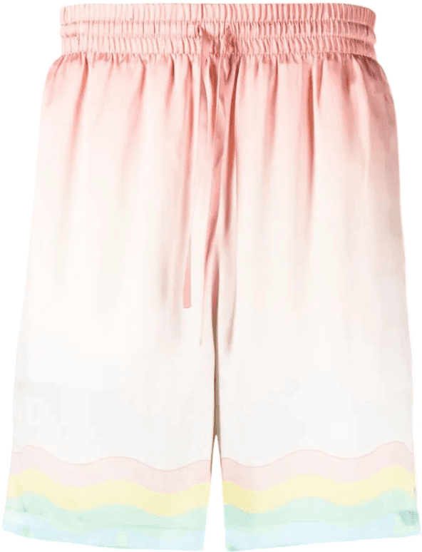 Short de bain dégradé pastel multicolore