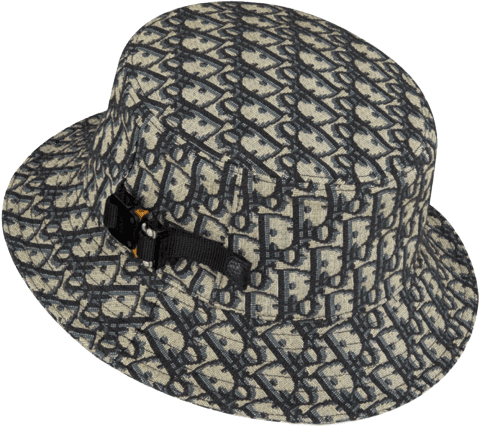Chapeau Dior Monogram Toile Beige et Marine