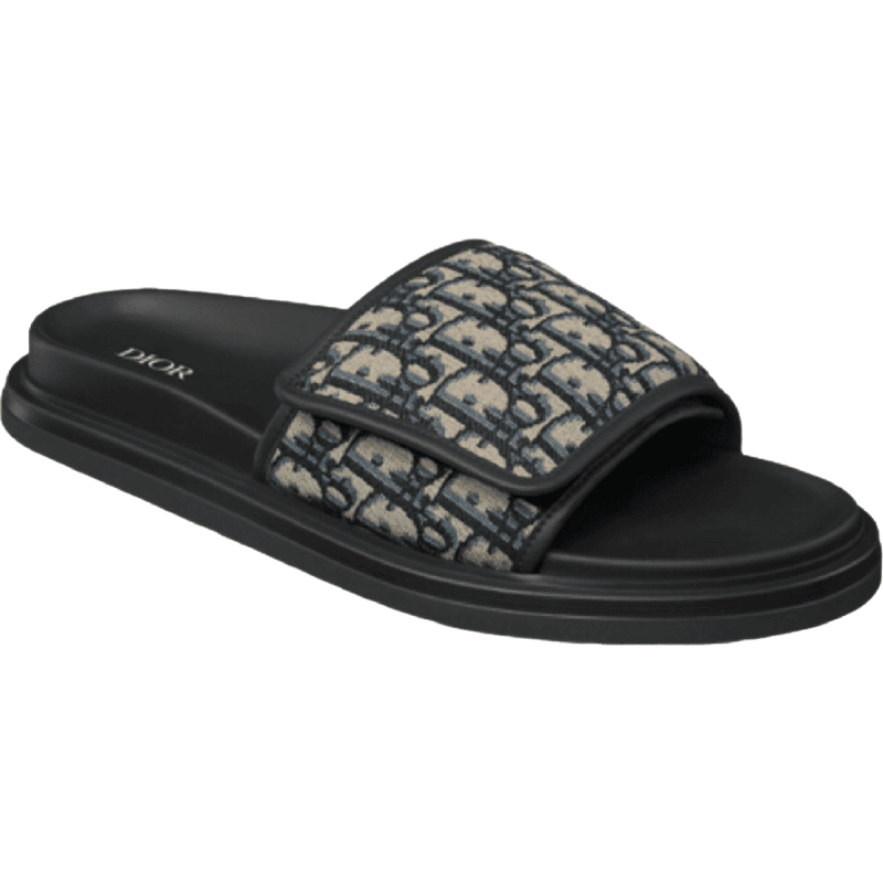 Dior Slide Monogram Canvas Noir et Beige