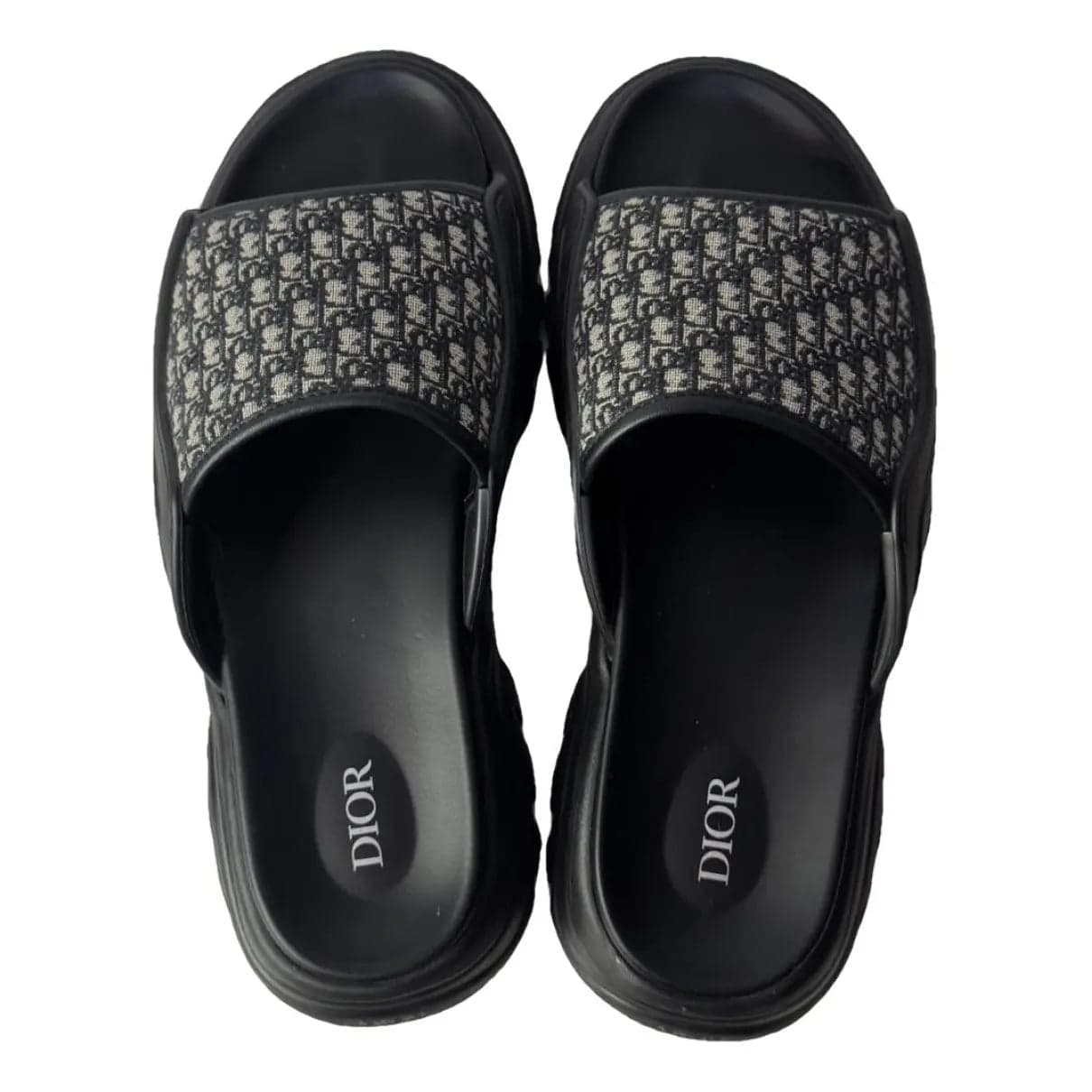 Dior Slider Oblique Canvas Noir