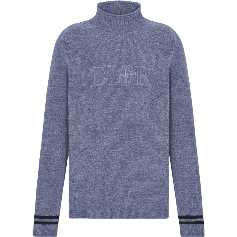 Pull col roulé DFR avec détails rayures aux poignets