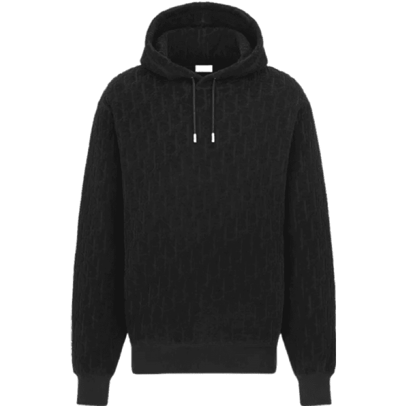 Pull à Capuche Côtelé Noir Luxe