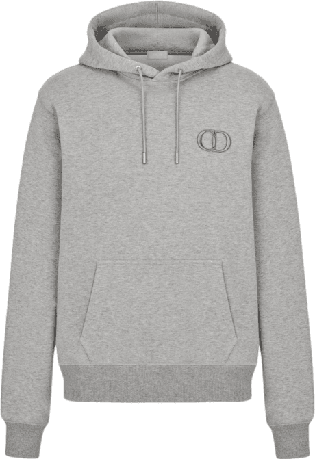 Hoodie Dior CD Logo Gris Chiné