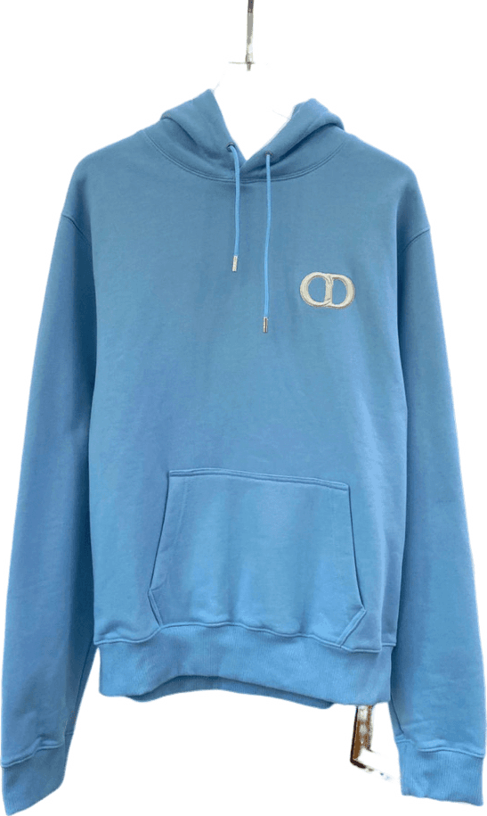 Hoodie Luxe Bleu Ciel avec Logo DD Brodé