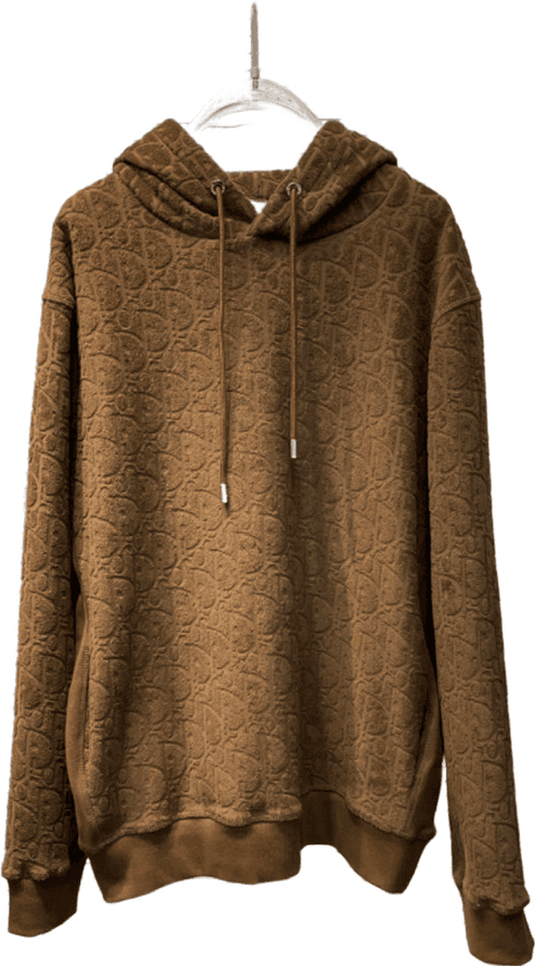 Hoodie Monogram Jacquard Marron