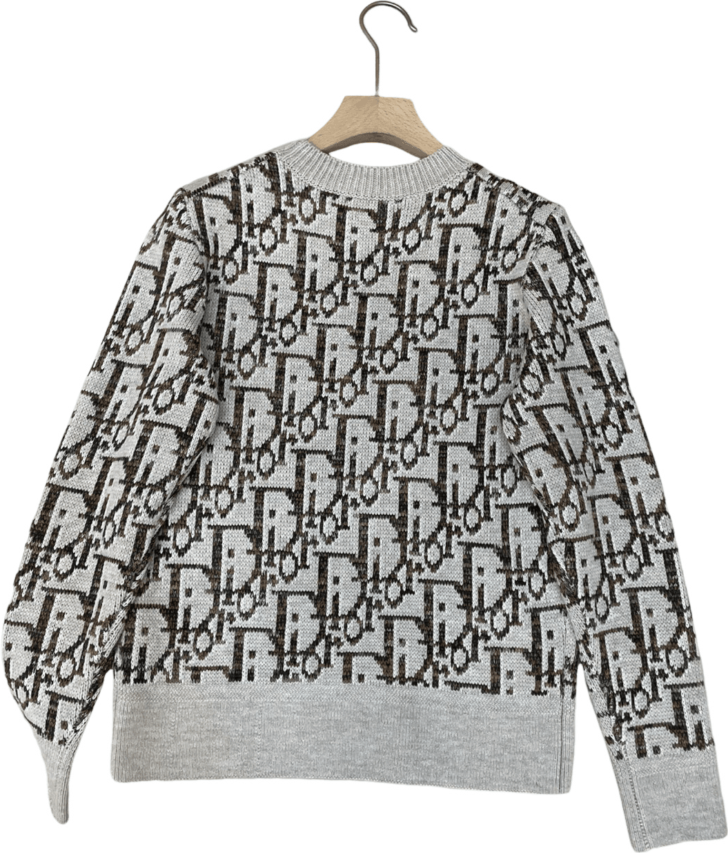 Pull à motif géométrique monochrome en maille jacquard