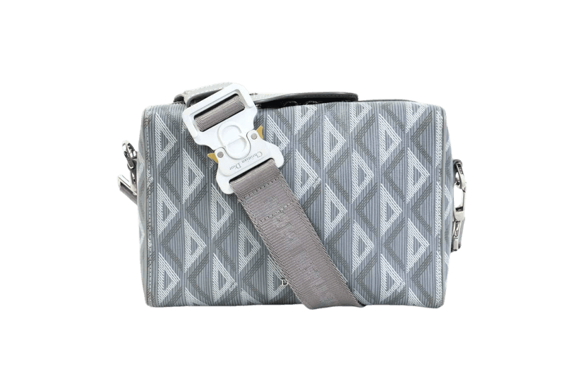 Sac Dior Oblique Canvas Crossbody Bag Gris