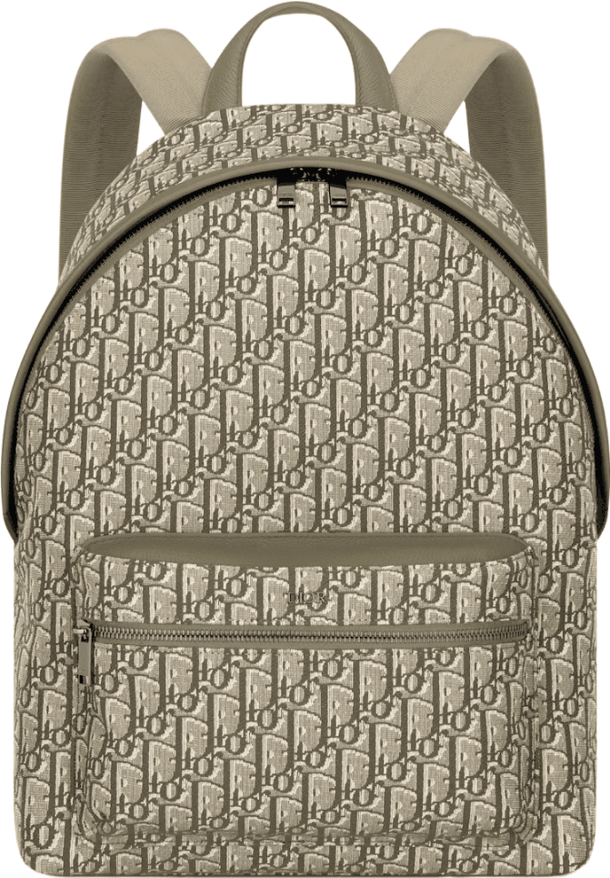 Dior Backpack Oblique Monogram Canvas Beige
