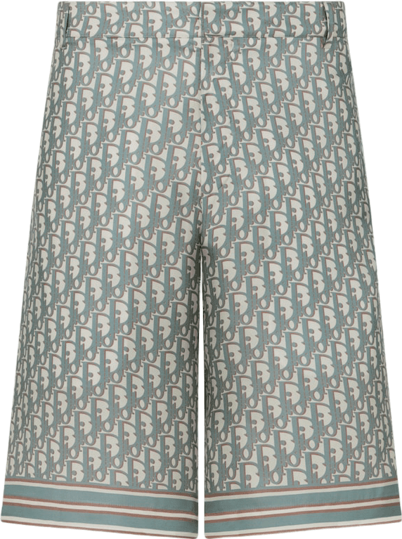 Dior Short Oblique Monogram Jacquard Bleu Gris