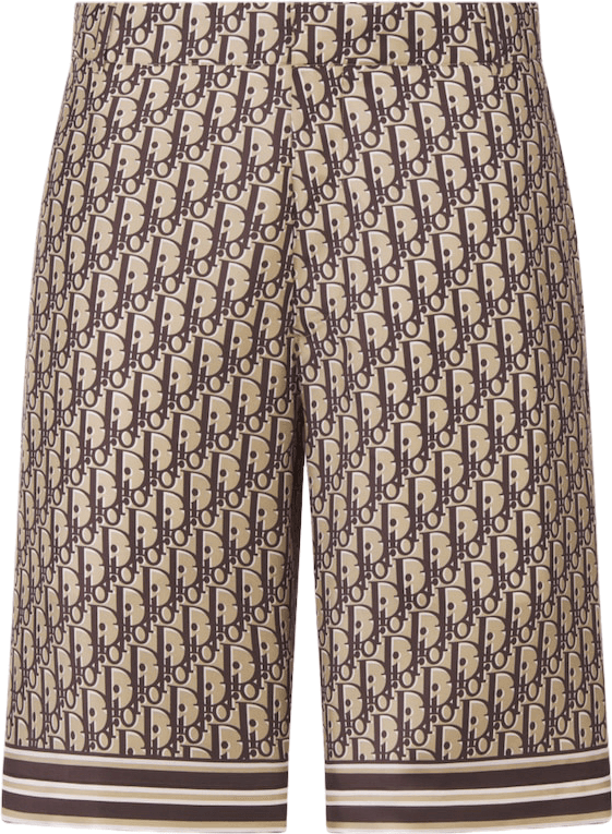 Dior Short Monogram Oblique Beige et Marron