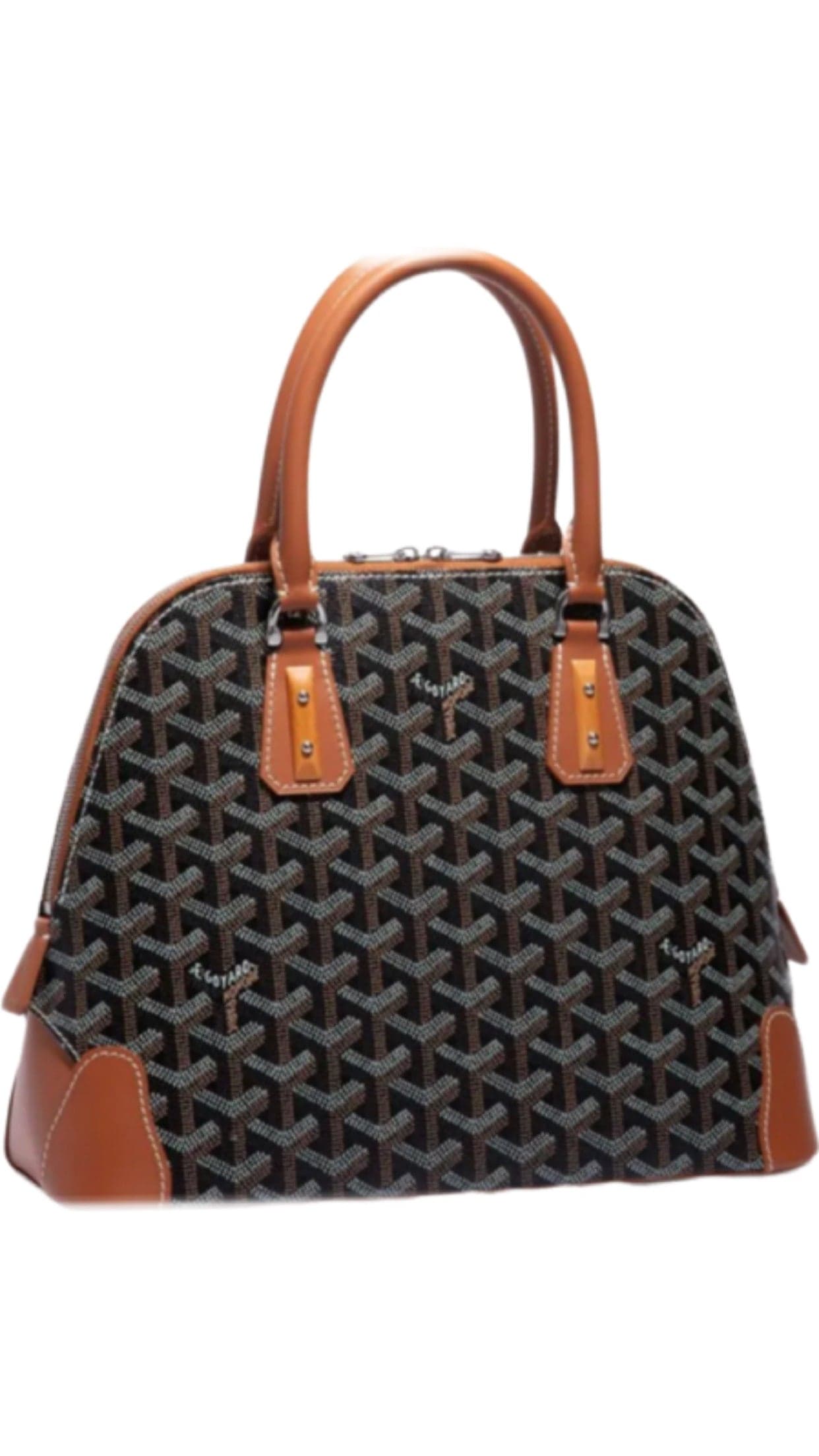 Sac Goyard St-Louis PM Toile Chevron Cognac