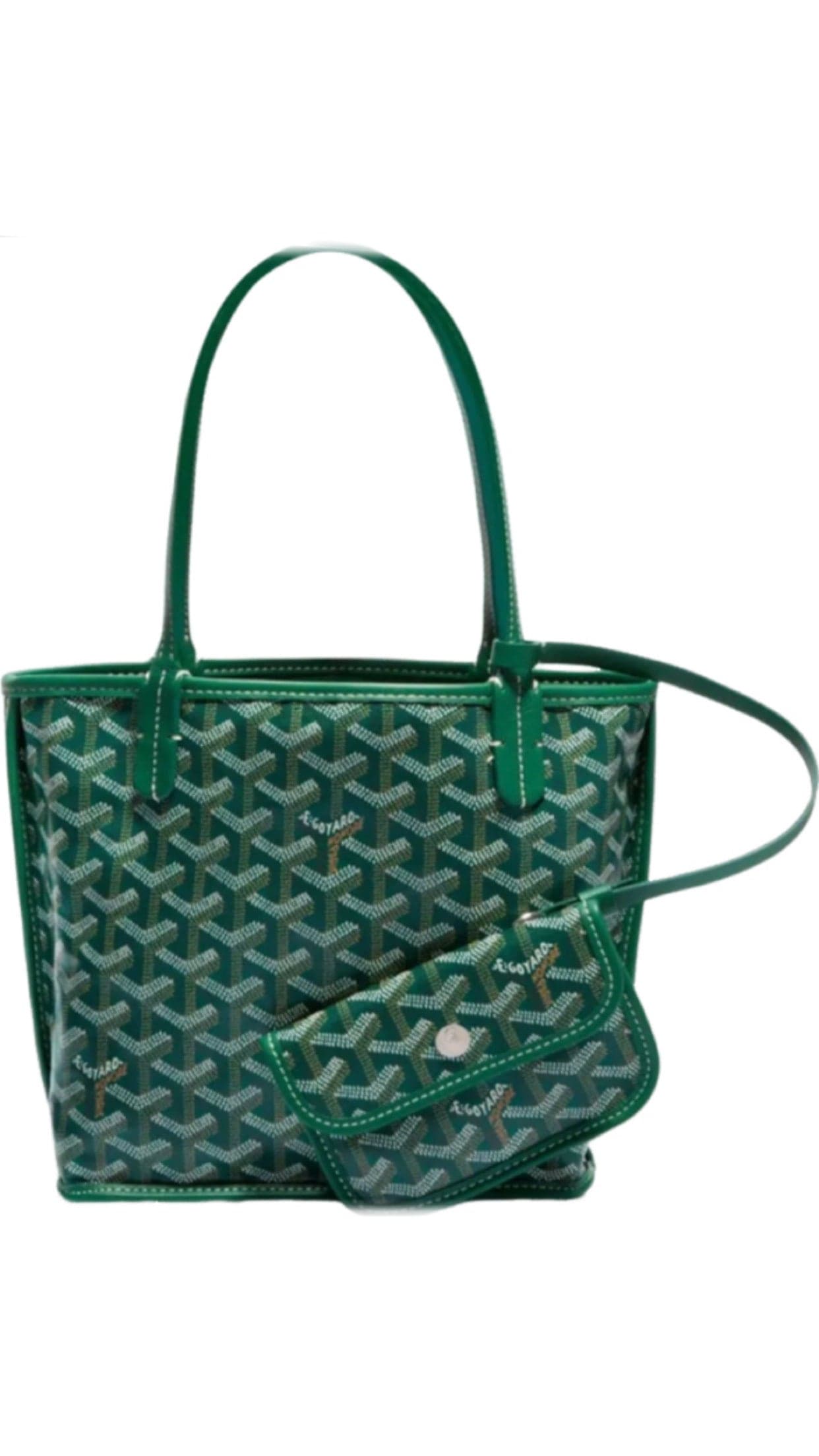 Sac Goyard St. Louis PM Toile Goyardine Vert