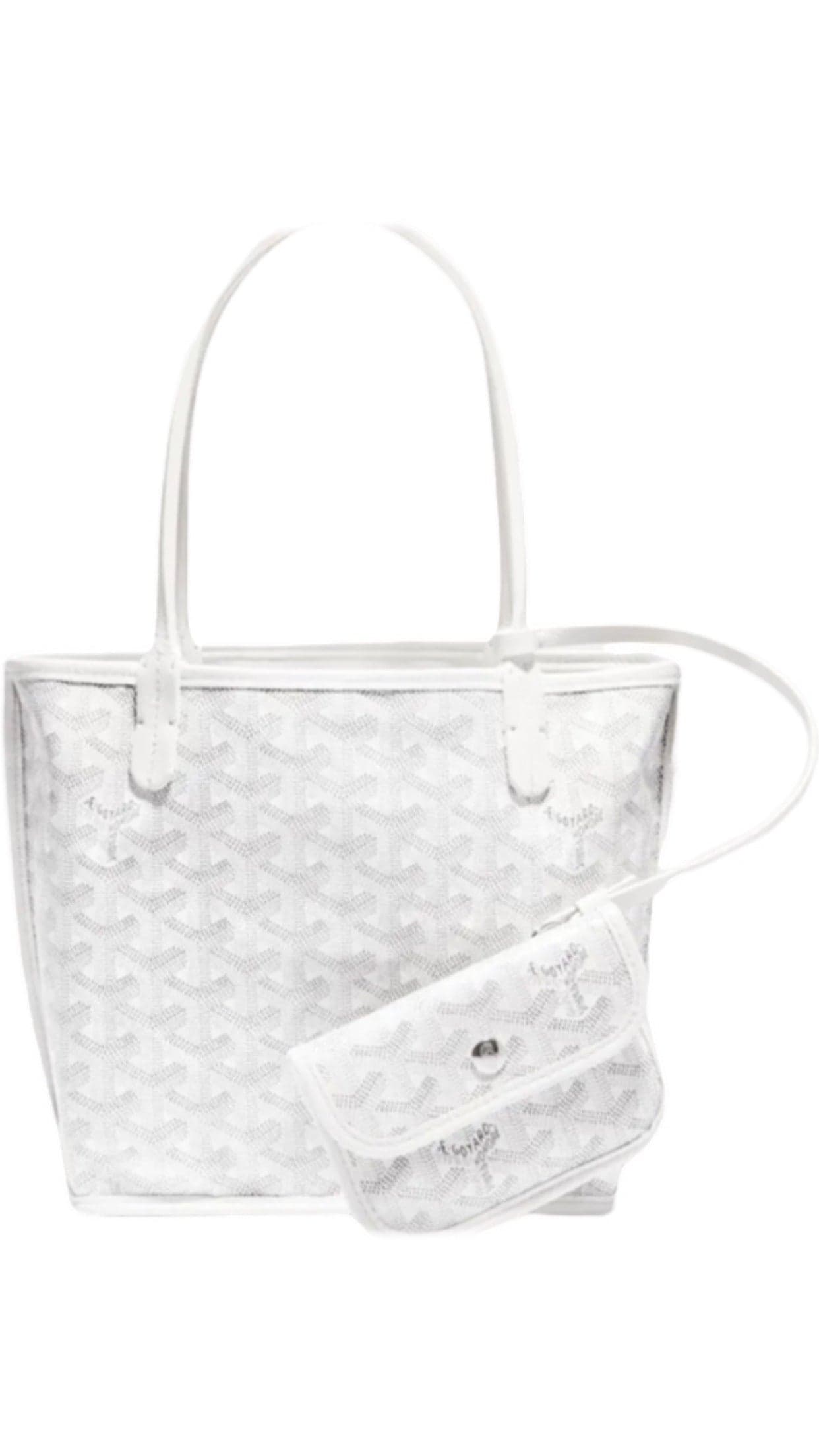 Sac Goyard Tote PM Blanc avec Pochette Assortie