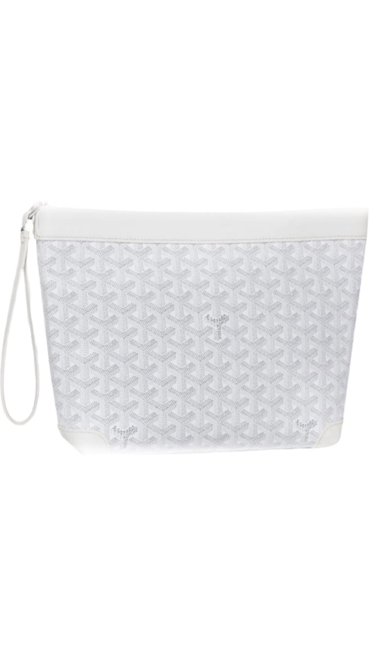 Pochette Goyard GM Monogram Canvas Blanc
