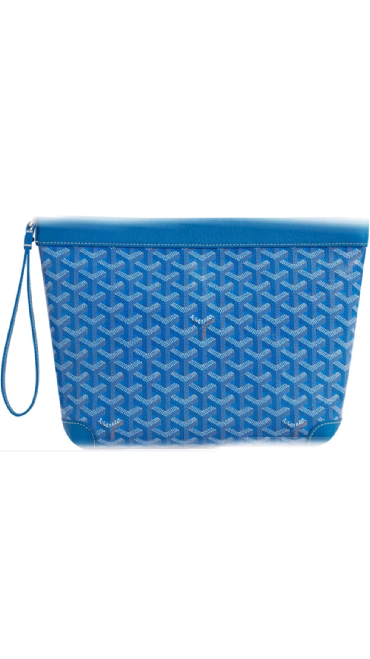 Goyard Clutch Pouch Monogram Canvas Bleu