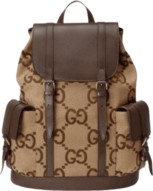 Gucci Sac à Dos GG Monogram Toile et Cuir Marron