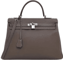 Hermès Kelly Bag 35 Taurillon Clemence Taupe