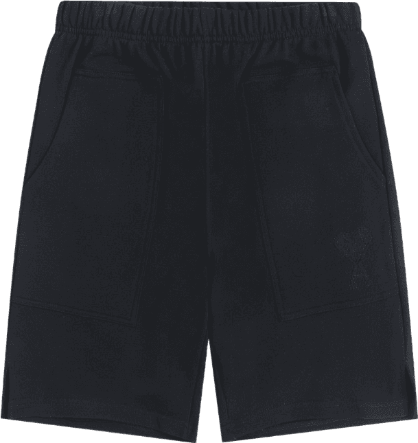 Short de luxe noir avec poches plaquées