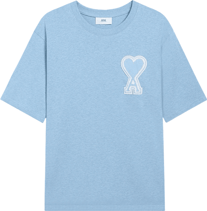 Amiri T-shirt Cœur Blanc Bleu Ciel