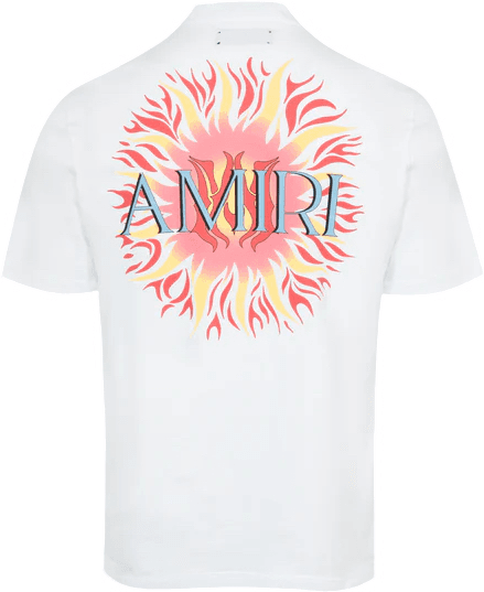 Amiri T-Shirt Blanc Motif Floral Graphique