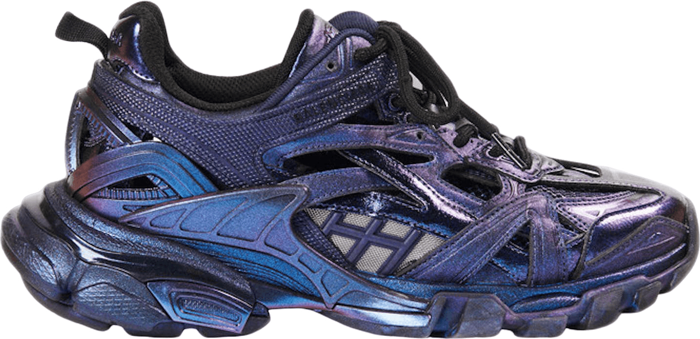 Balenciaga Triple S Sneaker Holographique Bleu Violet