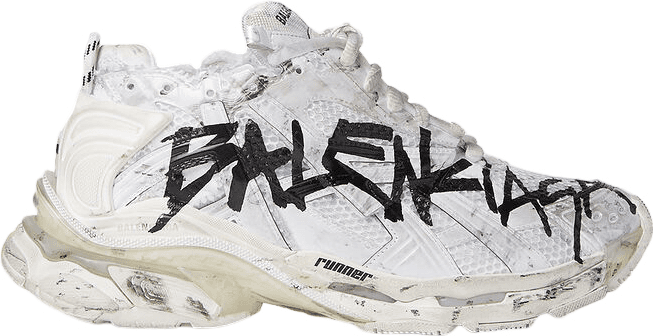 Balenciaga Triple S Sneaker Blanche avec Graffiti Noir