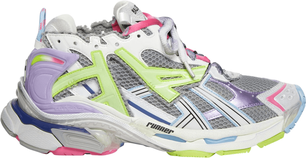 Puma RunnerX Baskets Multicolores Blanc Gris Rose