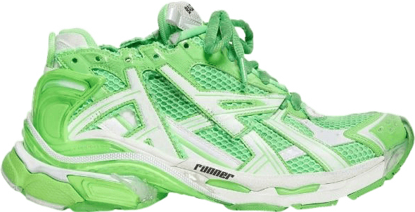 Baskets Runner Puma Mesh et Synthétique Vert Fluo