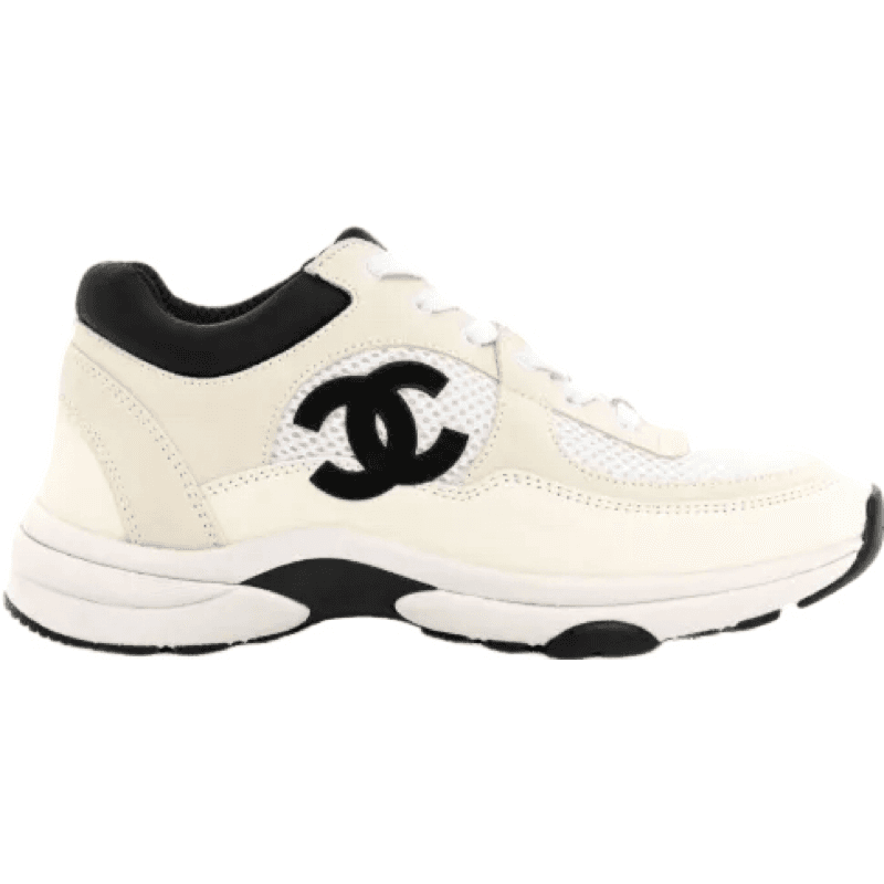 Balenciaga Sneaker CC Logo Cuir Blanc et Noir