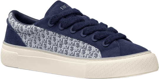 Sneaker Balenciaga B101 Toile Monogram Bleu Marine et Blanc