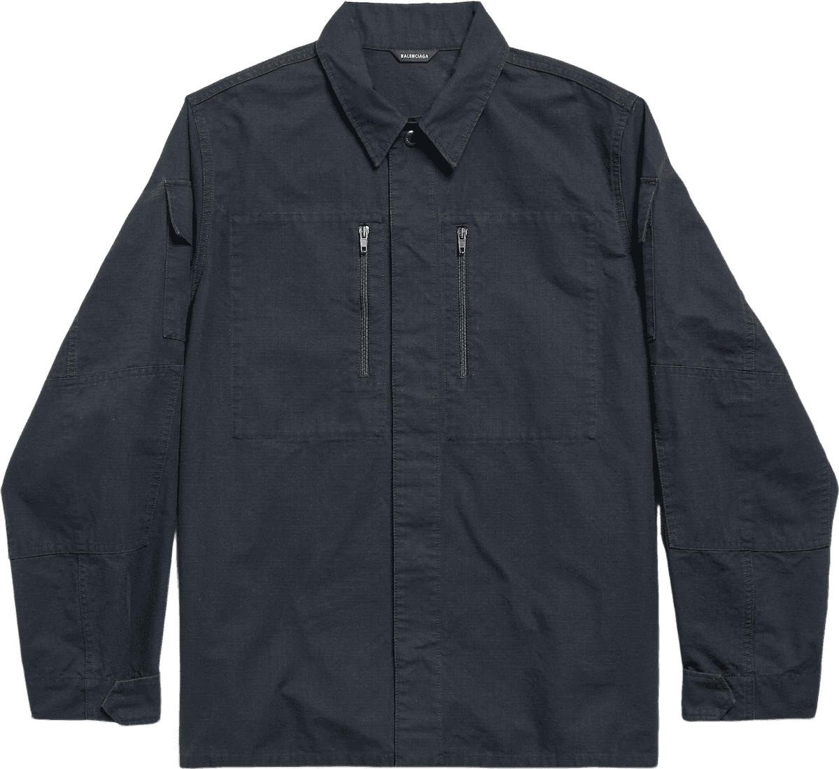 Balenciaga Chemise Cargo Noir Avec Zips