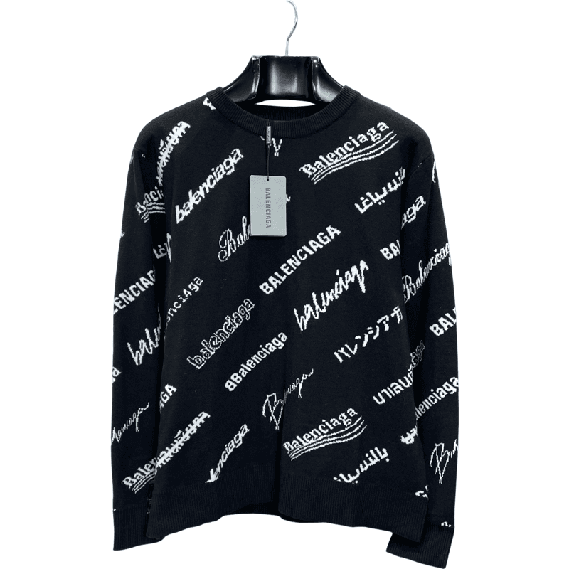 Balenciaga Pull All-Over Logo Noir