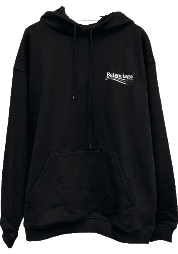 Balenciaga Hoodie Politique Coton Noir