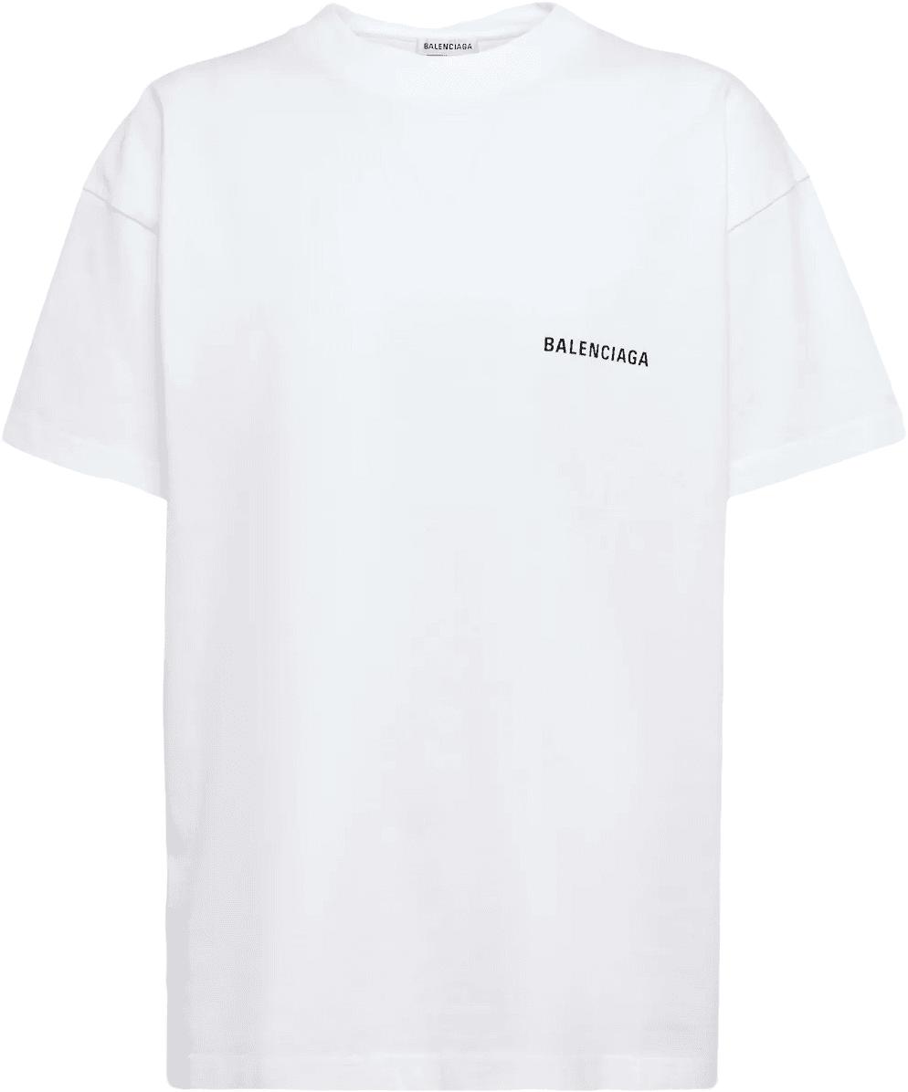 T-shirt Balenciaga Logo Blanc