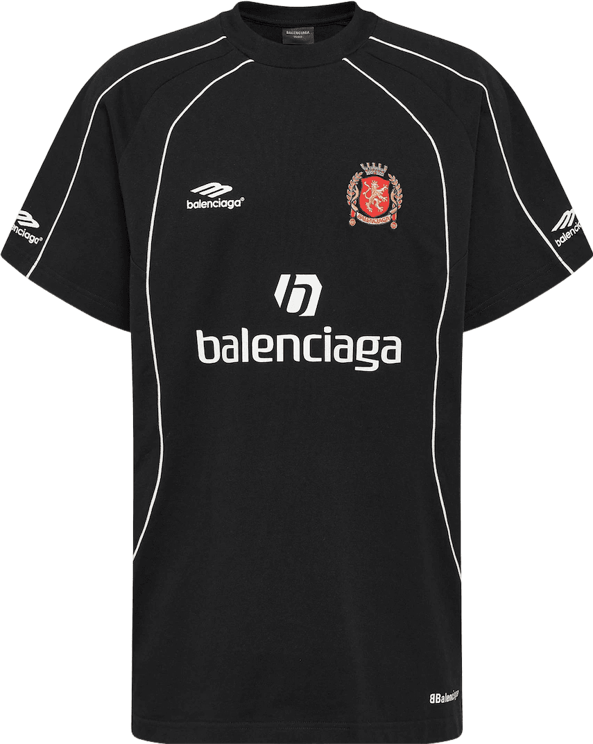 T-shirt Balenciaga Logo Crest Noir