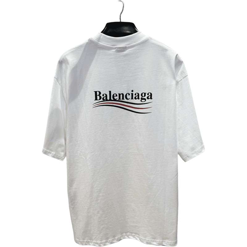 Balenciaga T-Shirt Blanc Logo Graphique