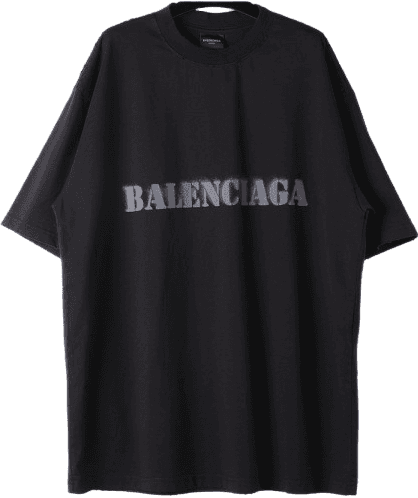 T-shirt Balenciaga Oversize Logo Gris