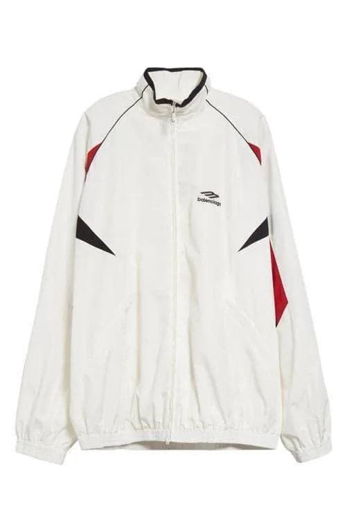 Veste de survêtement Balenciaga Colorblock Crème, Noir et Rouge
