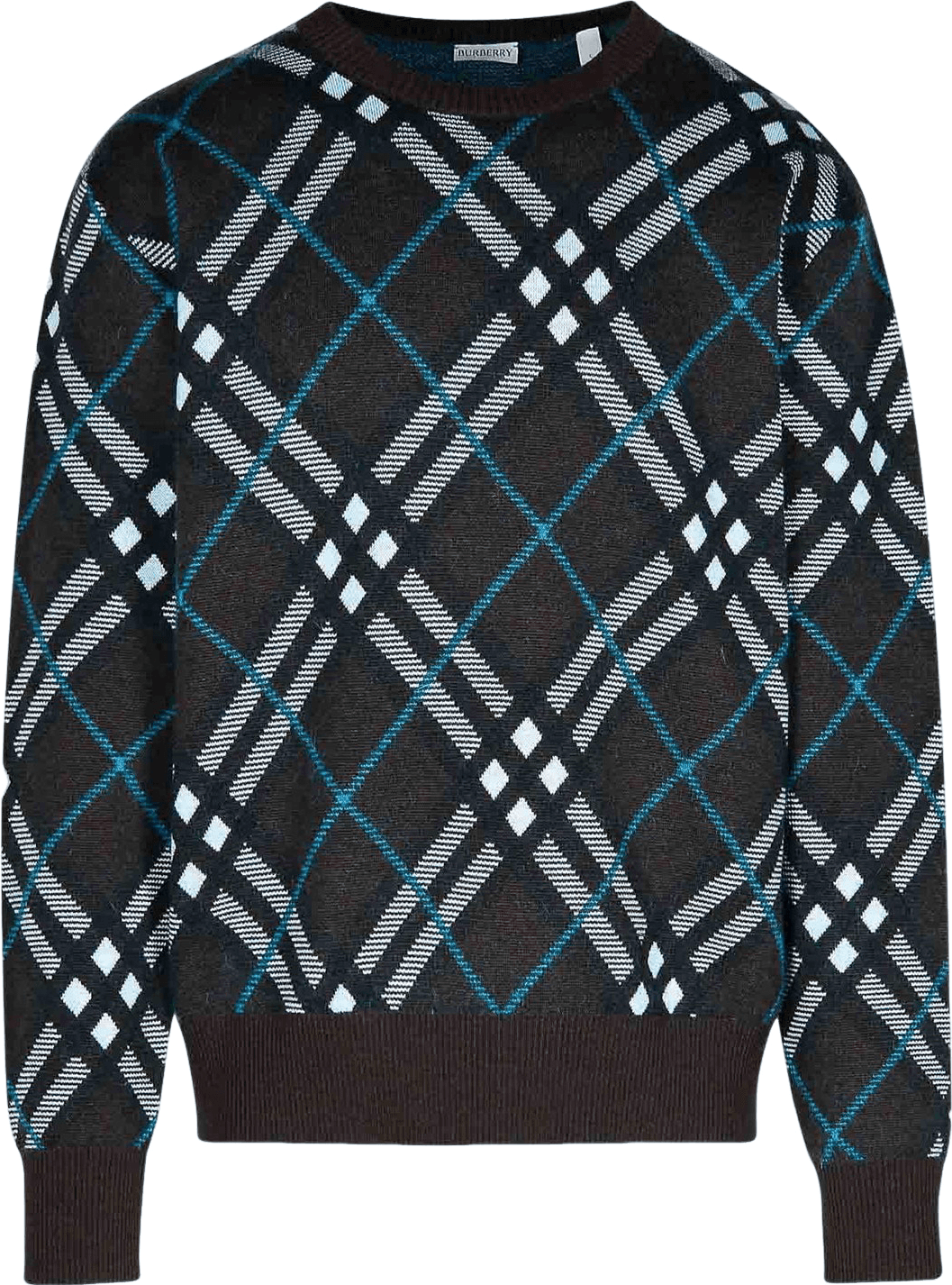 Pull Burberry à motif tartan losange