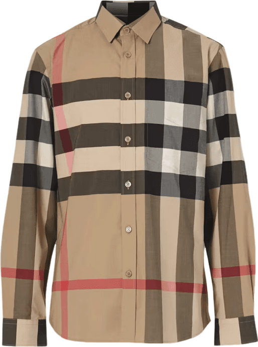 Burberry Chemise à Carreaux Nova Check Beige et Noir