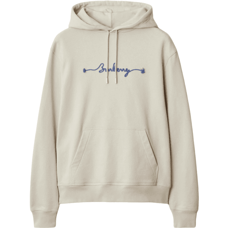 Hoodie Broderie Signature Beige Crème