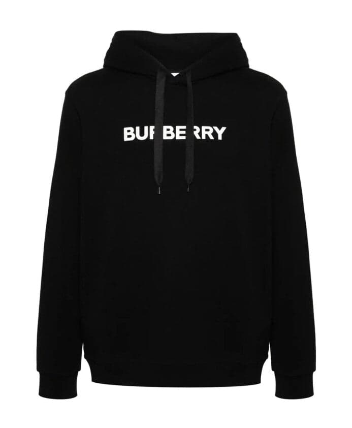 Burberry Hoodie Logo Sweatshirt Noir