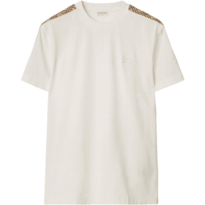 T-shirt Burberry à rayures check aux épaules