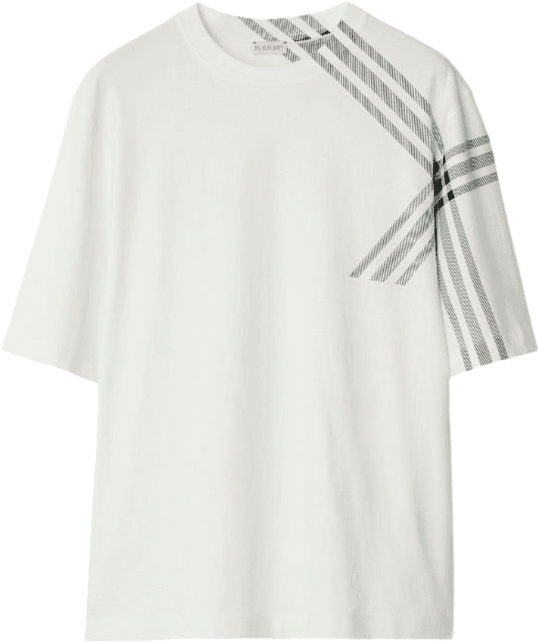 T-shirt Blanc Imprimé Graphique Minimaliste