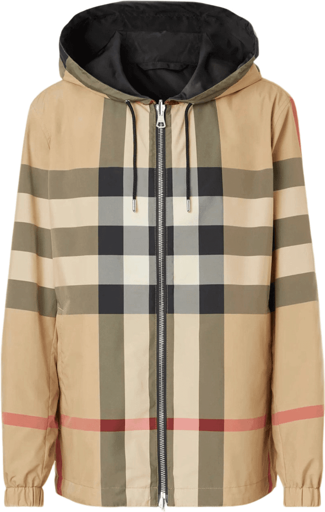 Burberry Veste à Carreaux Nova Check avec Capuche