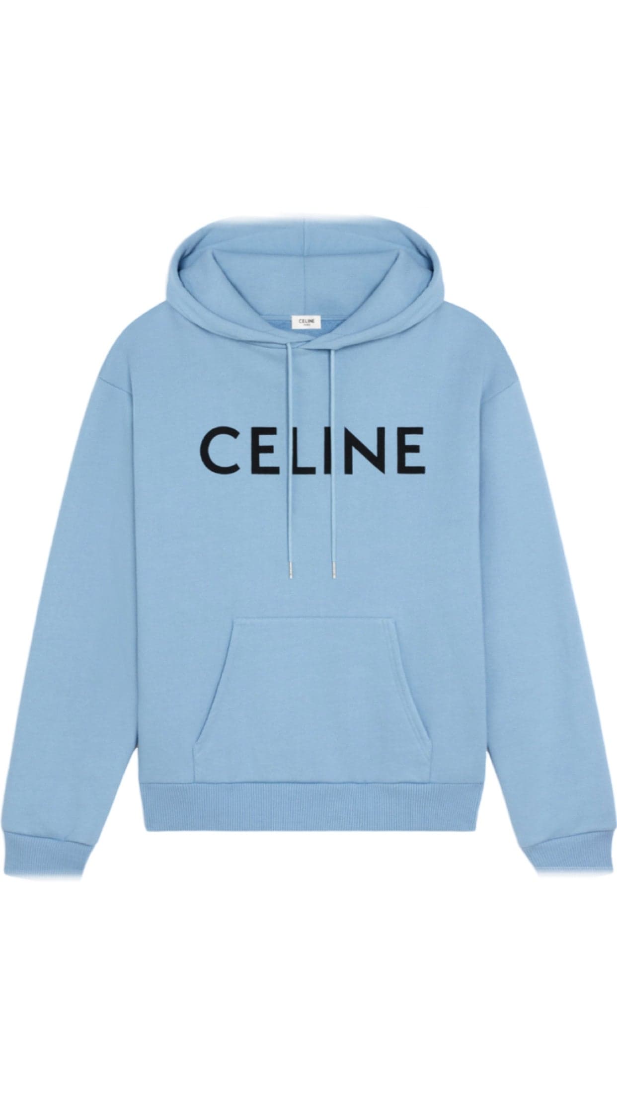 Hoodie Céline Logo Coton Bleu Ciel